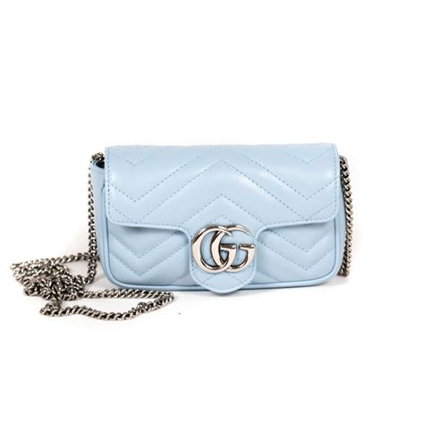 gucci marmont mini pastel blue|GG Marmont super mini bag in Blue Leather .